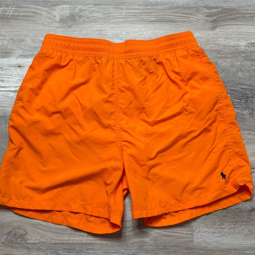 Men’s Orange Polo Shorts. Size large